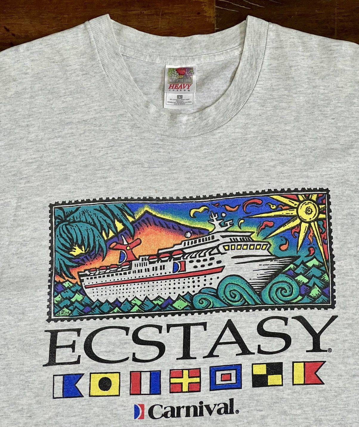 Vintage 90s Vintage Ecstasy MDMA Festival tee Size US L / EU 52-54 / 3 - 2 Thumbnail