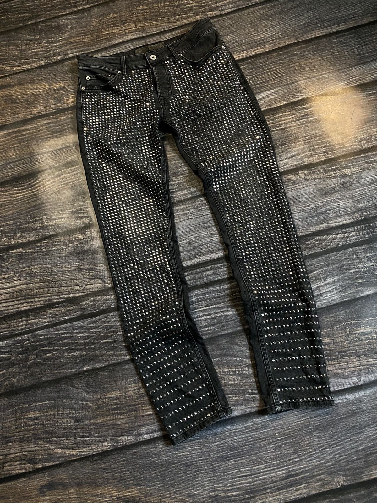 Other RARE❗️SKINNY JEANS RICK OWENS STYLE DENIM PANTS SLIM FEATY2K Size US 32 / EU 48 - 2 Thumbnail