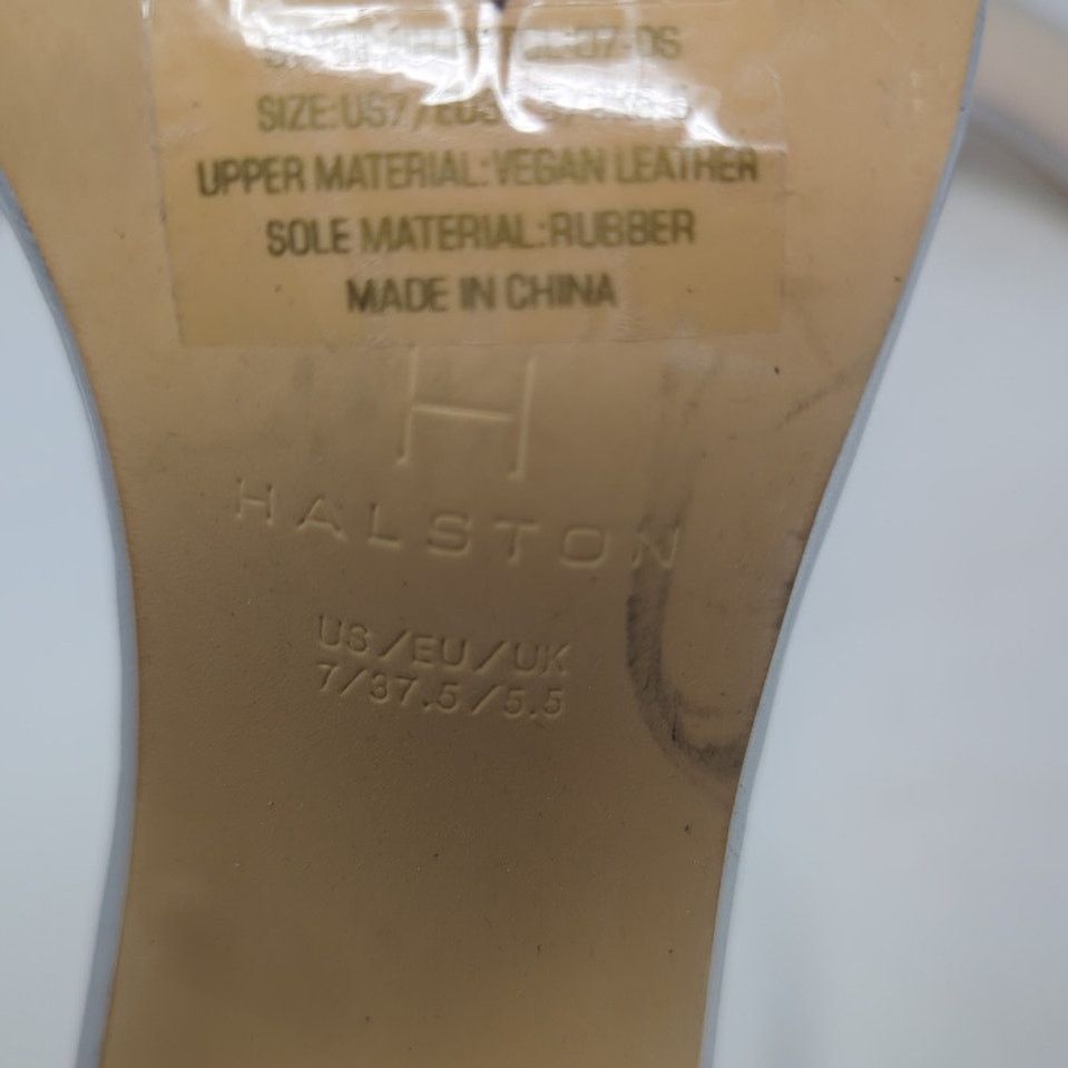 Other H By Halston Silver Metallic Block Heel Ankle Strap 7 Size US 7 / IT 37 - 8 Thumbnail