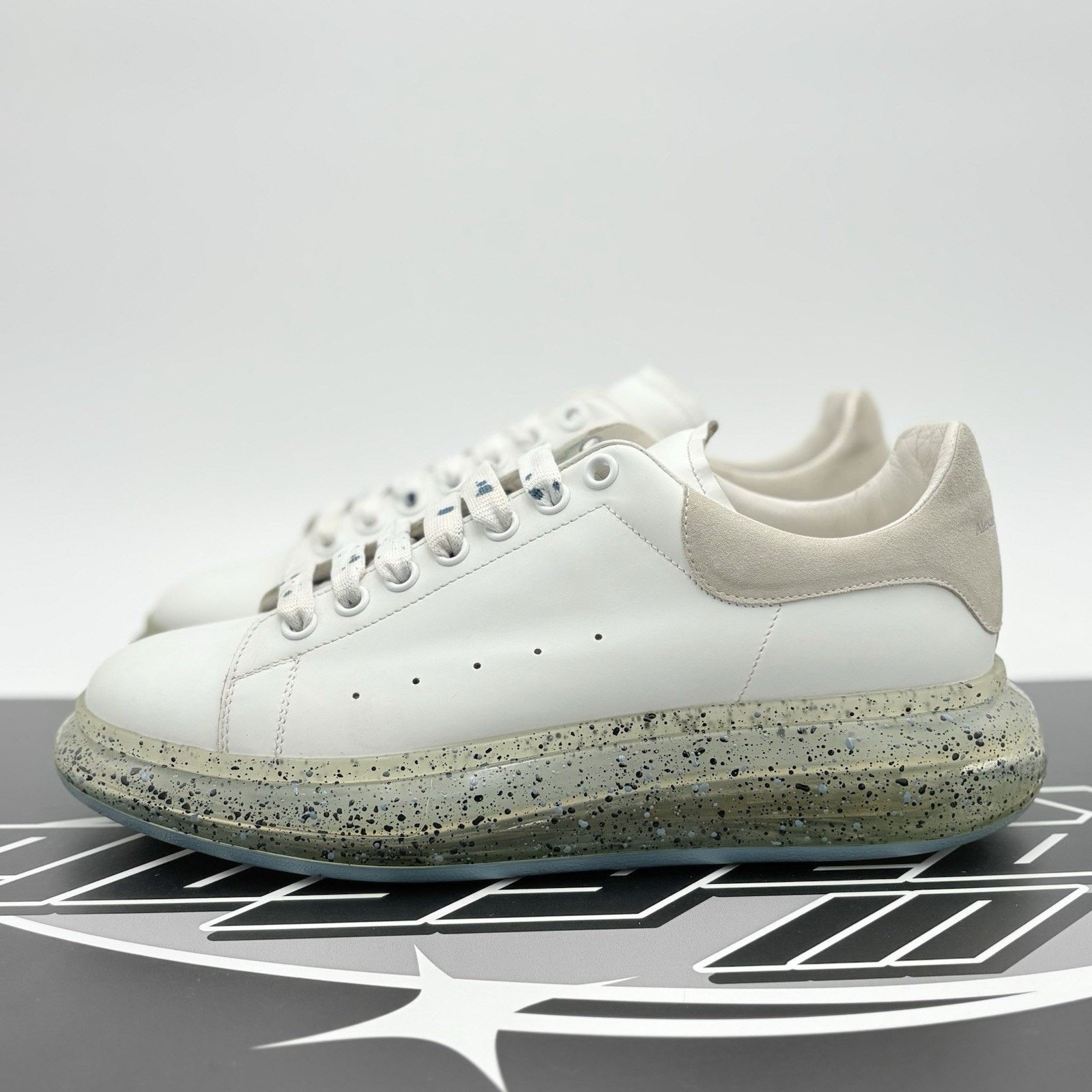 Alexander McQueen Alexander McQueen Clear Sole ' Splatter Blue ' | GREAT COND! Size US 11 / EU 44 - 1 Thumbnail