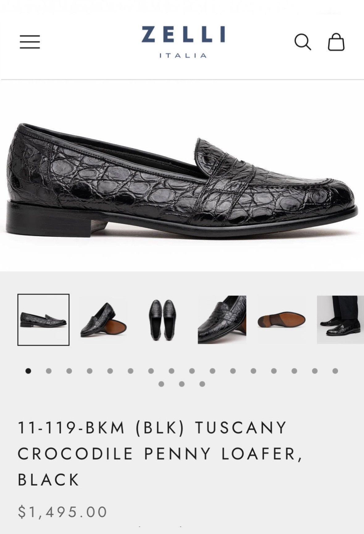 Zelli Zelli Tuscany Genuine Crocodile Leather Penny Loafers Size US 9.5 / EU 42-43 - 14 Thumbnail