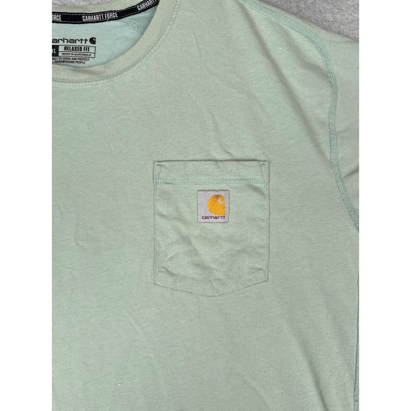 Carhartt Carhartt Shirt Men 2XL Green Crew Pocket Polyester Blend Workwear Read Size US XXL / EU 58 / 5 - 6 Thumbnail