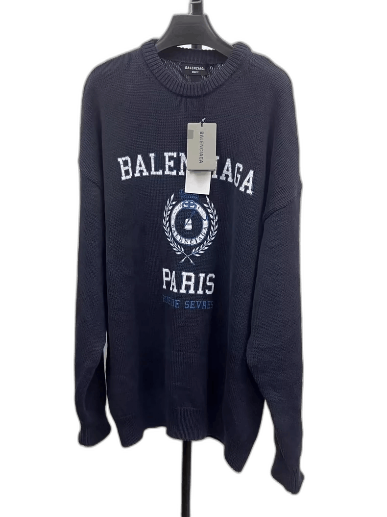Balenciaga Balenciaga SS22 Logo Crew Neck Sweater-yf Size US S / EU 44-46 / 1 - 1 Thumbnail