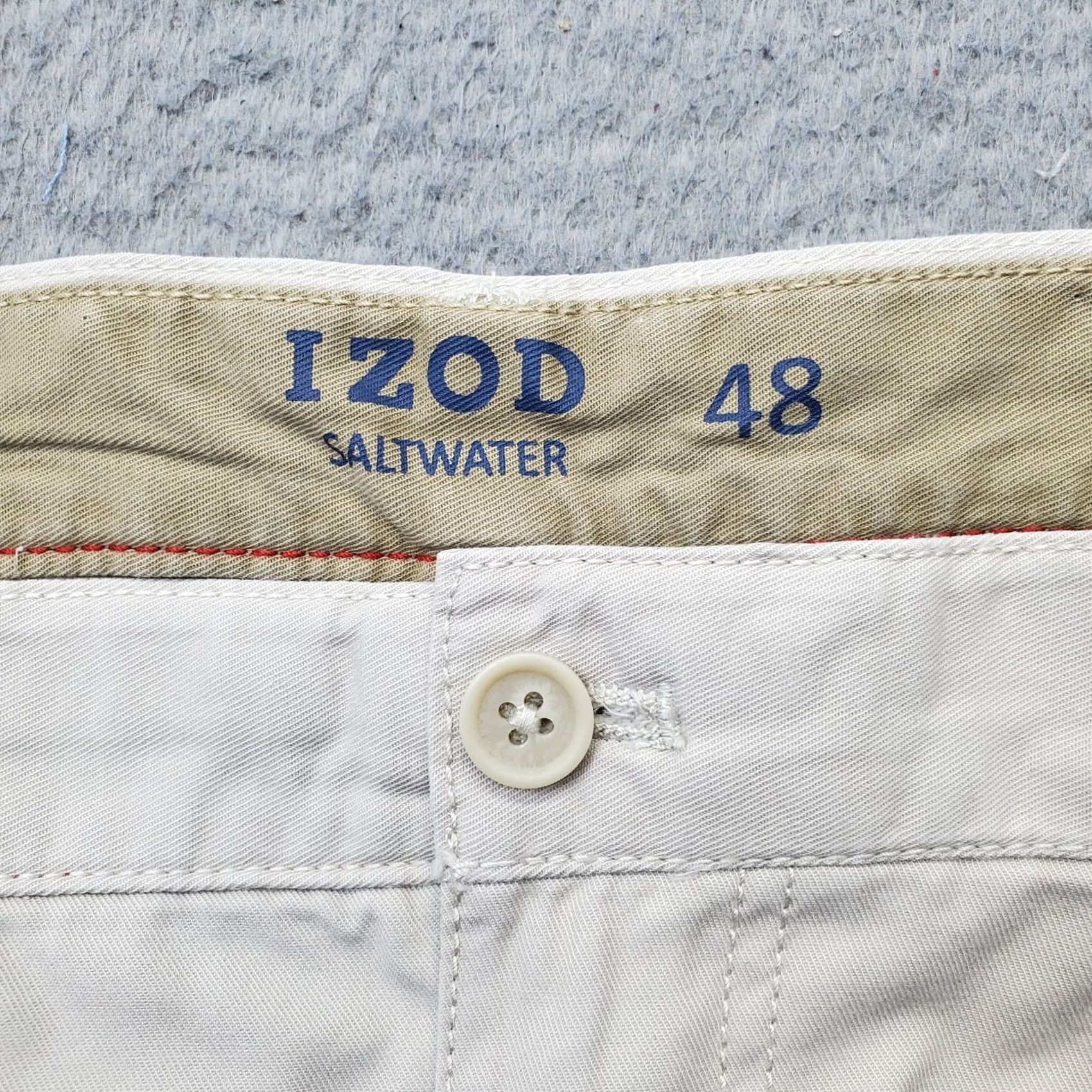 Izod IZOD Mens Cargo Shorts Tan 48 Saltwater Flat Front Regular Fit Utility Pocket Short Size US 32 / EU 48 - 6 Thumbnail