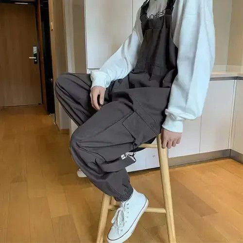 Jean Suspenders Jumpsuit Pants Men Summer Overalls Size US 44 / EU 60 - 4 Thumbnail