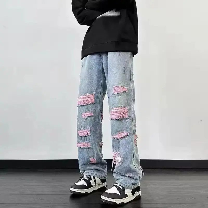 Japanese Brand Stacked Ripped Jeans Pant Size US 32 / EU 48 - 2 Thumbnail