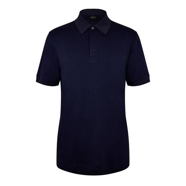 image of Brioni O1G2R1Mq0524 Knit Polo Shirts In Navy, Men's (Size Large)