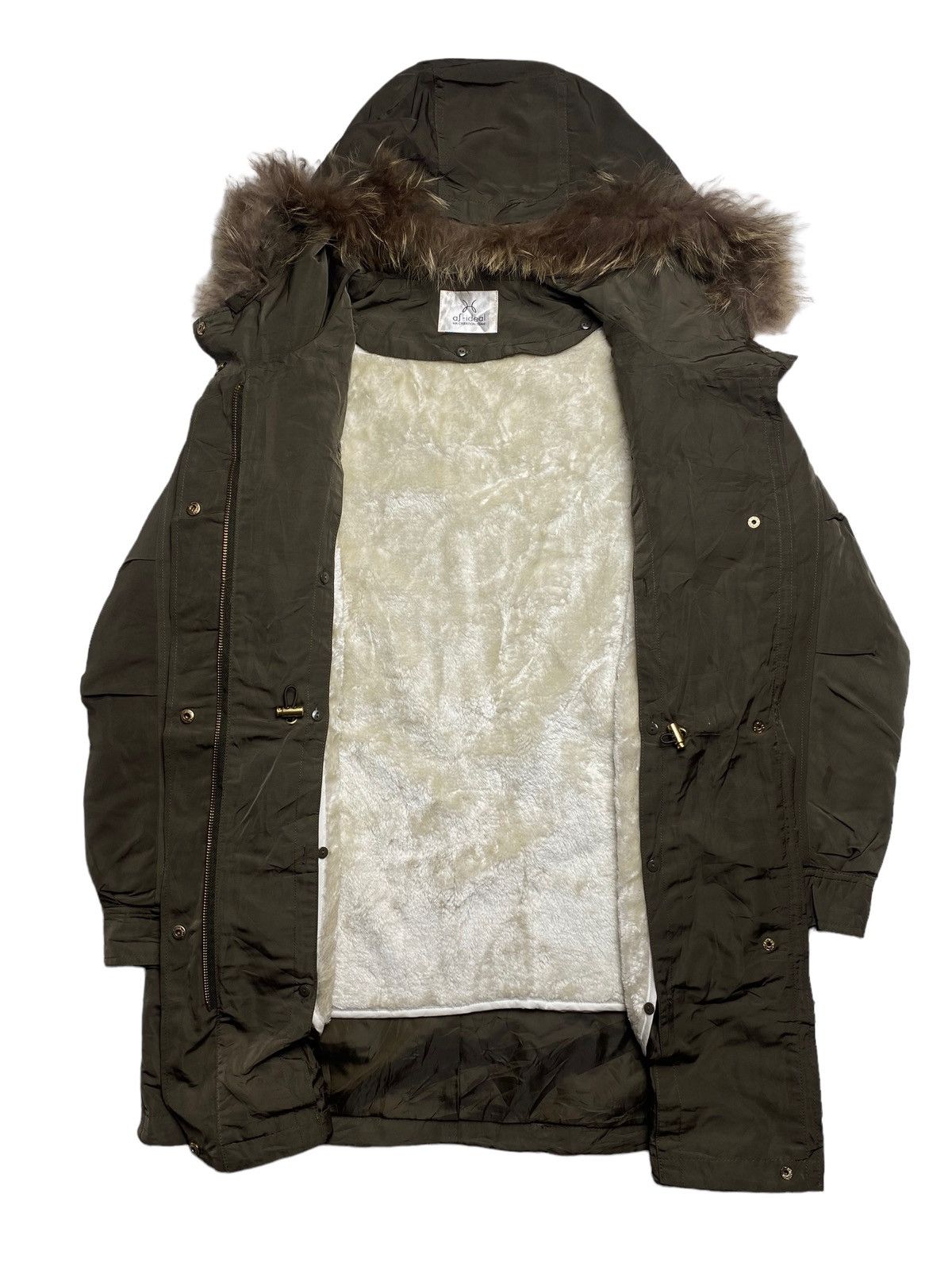 Japanese Brand × Tete Homme 2000s AS-IDEAL - Raccoon Fur Hoodie Long Jacket Size M / US 6-8 / IT 42-44 - 2 Thumbnail