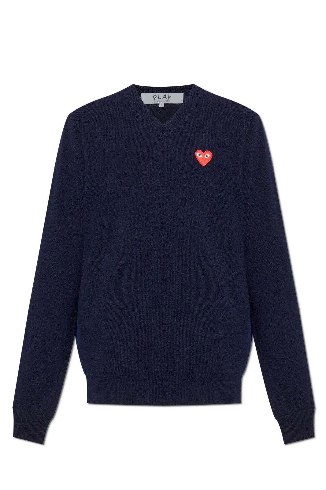 Comme des Garcons Comme des Garçons Blue PLAY V-neck Sweater Japan Medium Size US M / EU 48-50 / 2 - 2 Thumbnail
