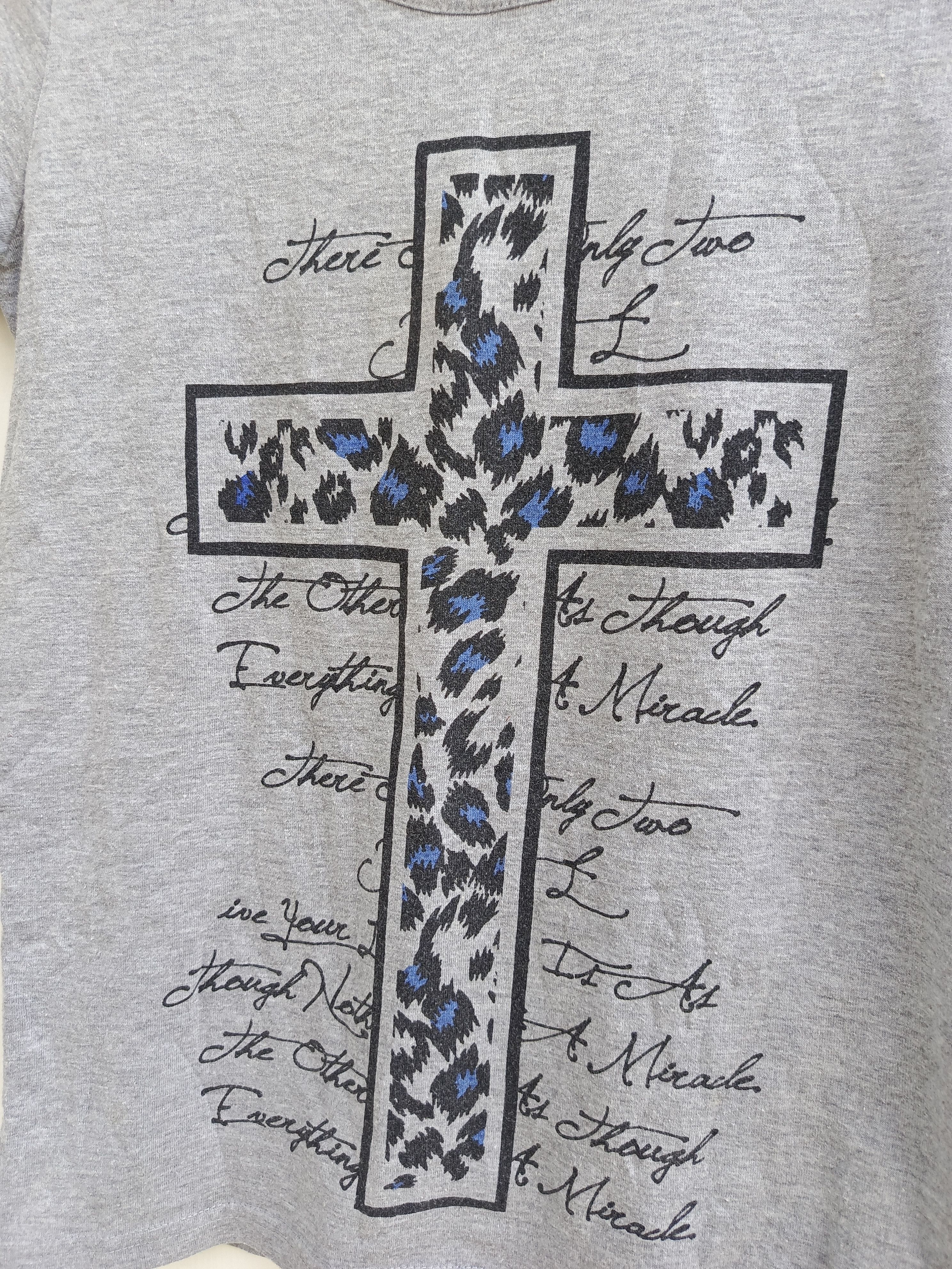 Japanese Brand Imagination cross print logo tshirt Size L / US 10 / IT 46 - 4 Thumbnail