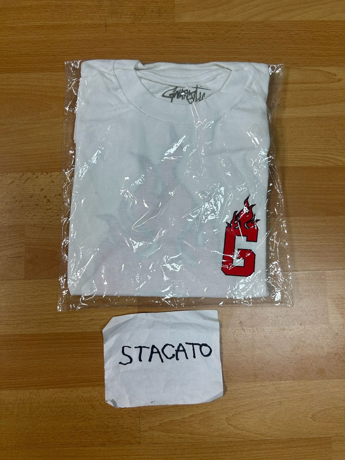 Gnarcotic × Rap Tees Gnarcotic Lil Gnar Fire Hazrd Tee White/Red Size US S / EU 44-46 / 1 - 2 Thumbnail
