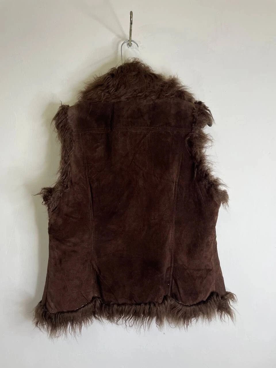 If Six Was Nine × Japanese Brand × Le Grande Bleu (L.G.B.) Vintage 00s Shearling Leather Vest Fur Boho Style Size M / US 6-8 / IT 42-44 - 4 Thumbnail
