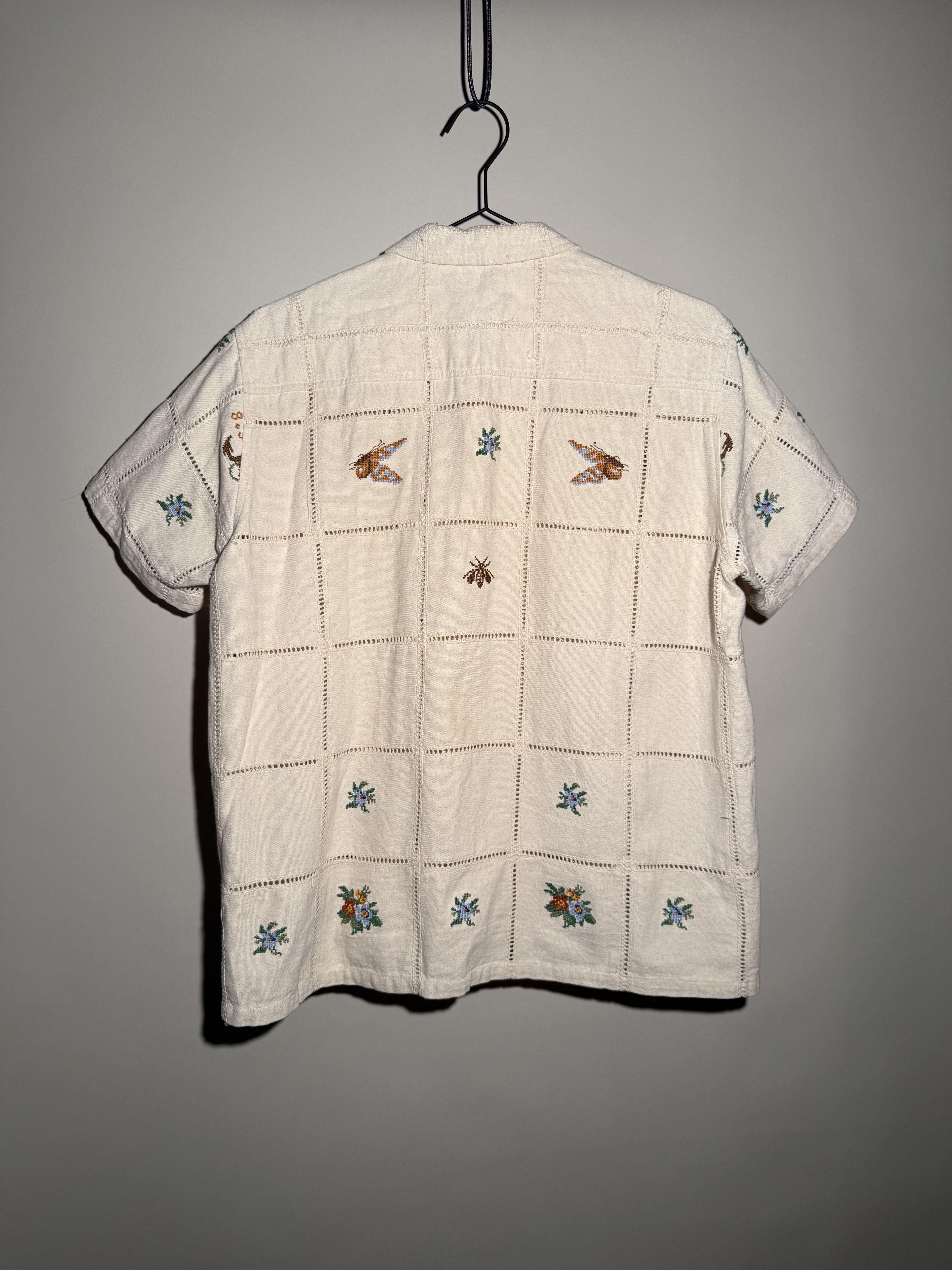 Bode Bode Cream Embroidered Short Sleeve Shirt Size US S / EU 44-46 / 1 - 2 Thumbnail