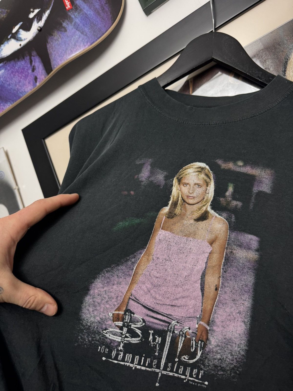 Vintage Vintage 1990s Buffy The Vampire Slayer T-Shirt Movie Rare Size US XL / EU 56 / 4 - 2 Thumbnail