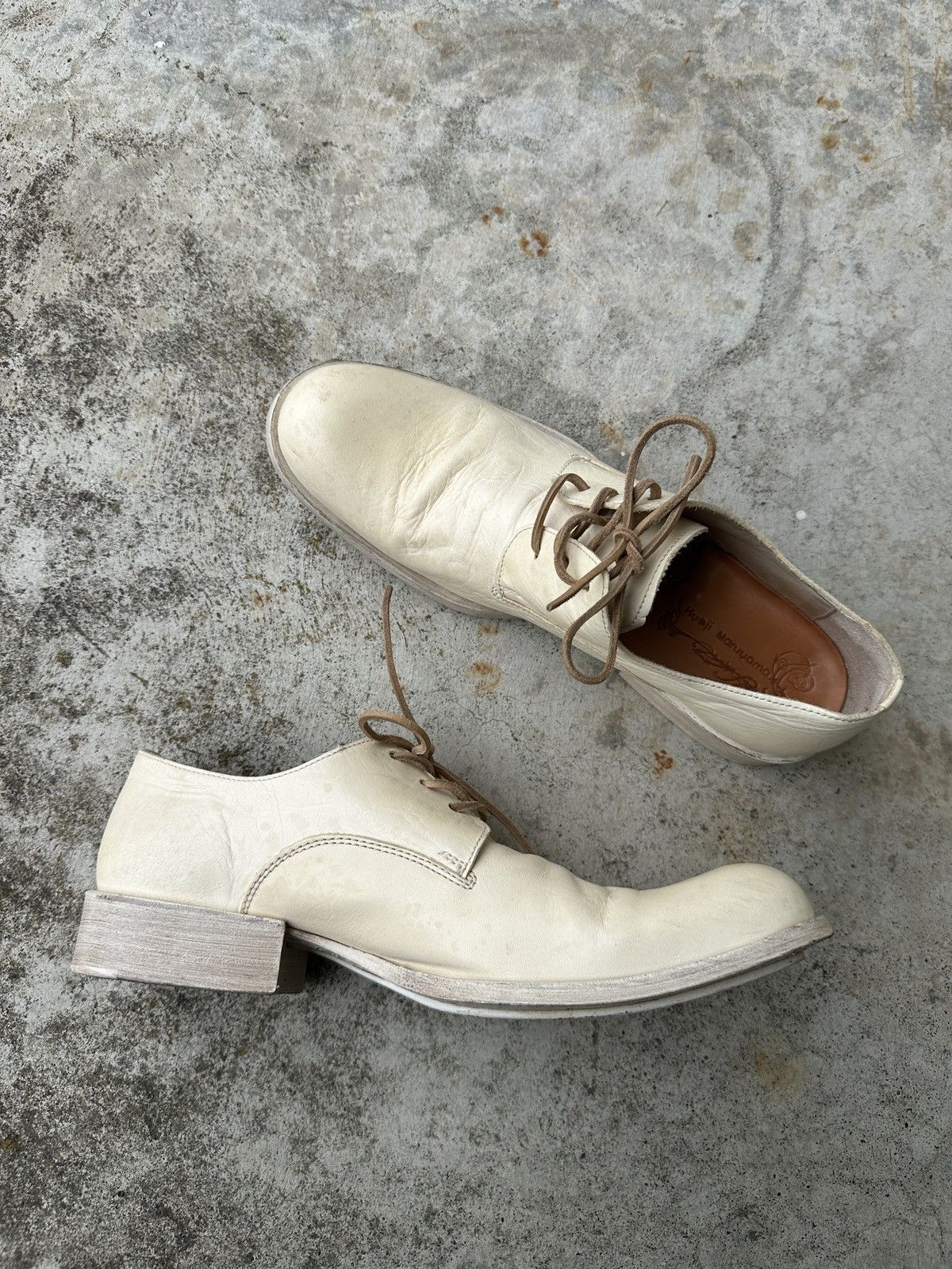 Japanese Brand Kyoji Maruyama ivory bagguette clown leather derby ccp guidi Size US 9.5 / EU 42-43 - 2 Thumbnail