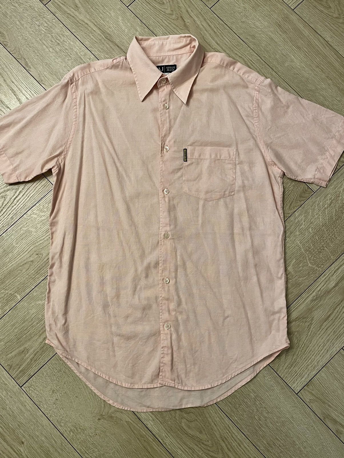 Armani Vintage Armani Jeans Shirt Mens Short Sleeve Button Up AJ Size US L / EU 52-54 / 3 - 2 Thumbnail