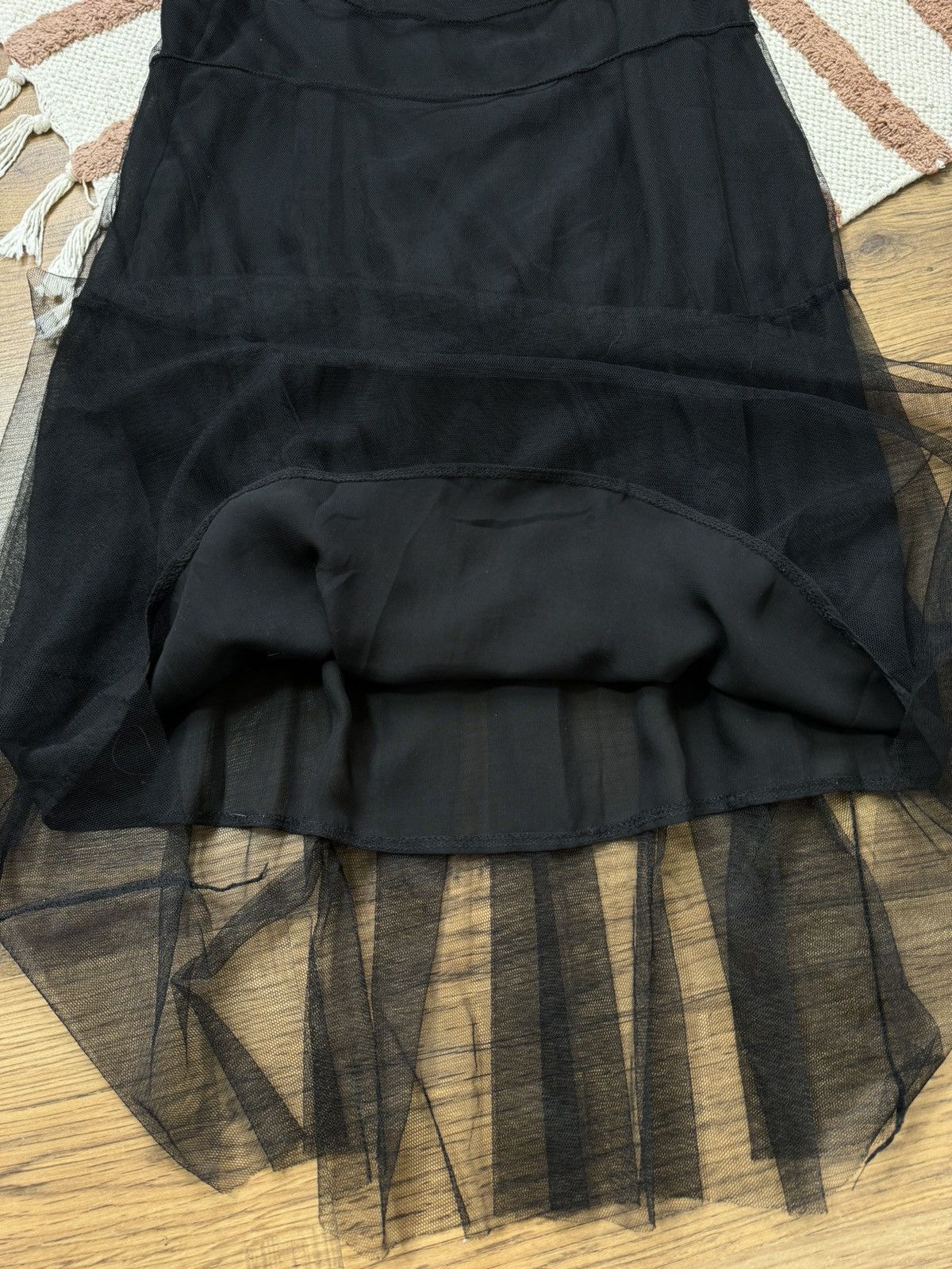 Vintage VINTAGE FULL MESH 2000s RUFFLES MAXI DOUBLE DRESS Size M / US 6-8 / IT 42-44 - 4 Thumbnail