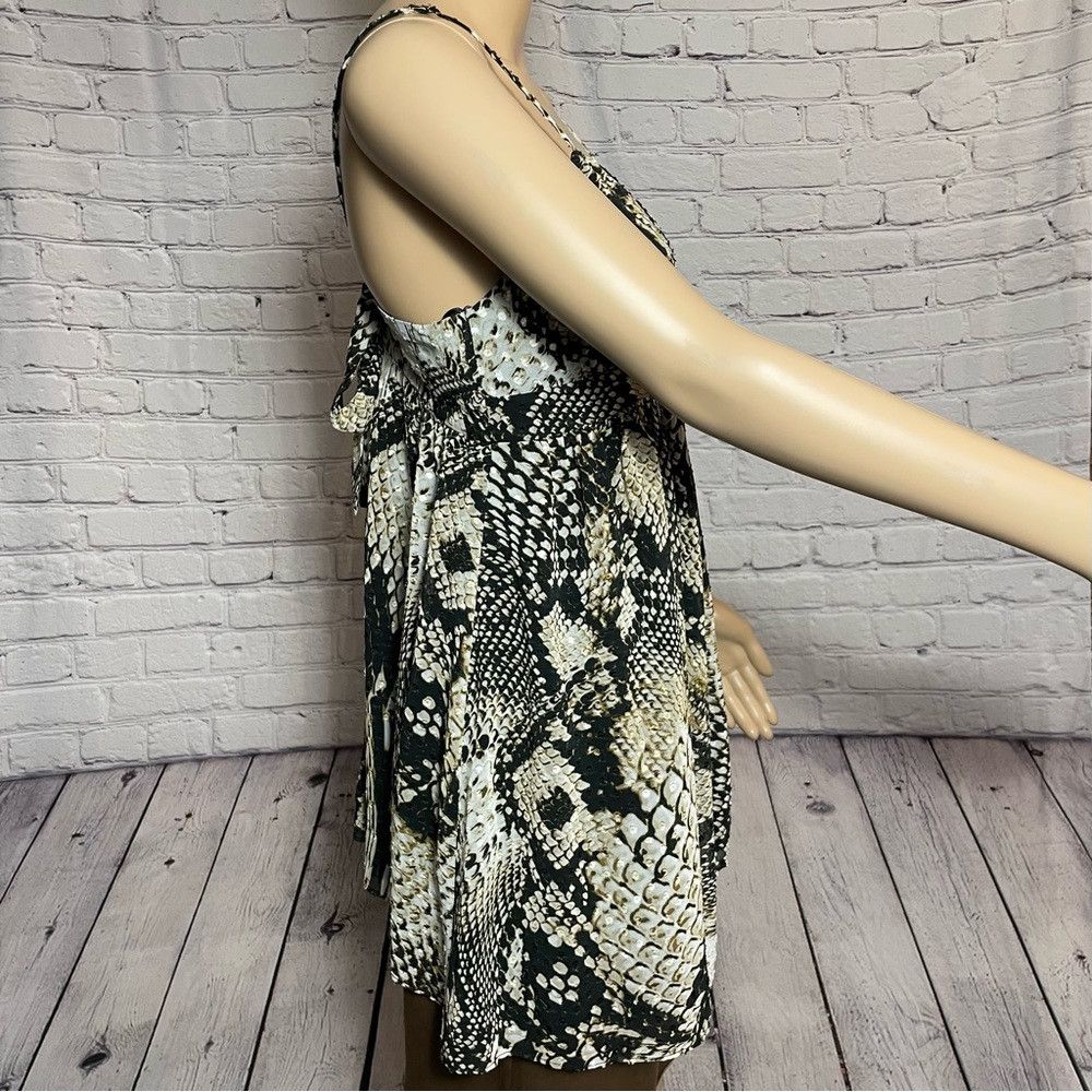 Zara New Zara Snake Print Babydoll Dress Top Size S Size S / US 4 / IT 40 - 4 Thumbnail