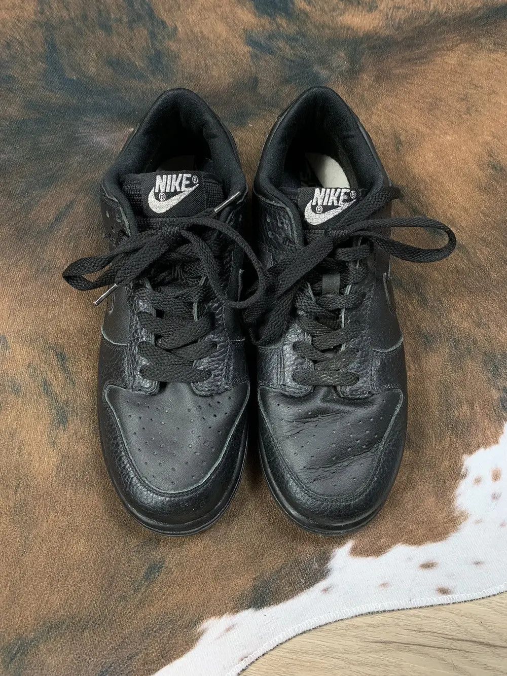 Nike × Vintage Vintage Rare 2004 Nike Dunk Low Black 00s y2k Size US 5.5 / IT 35.5 - 2 Thumbnail