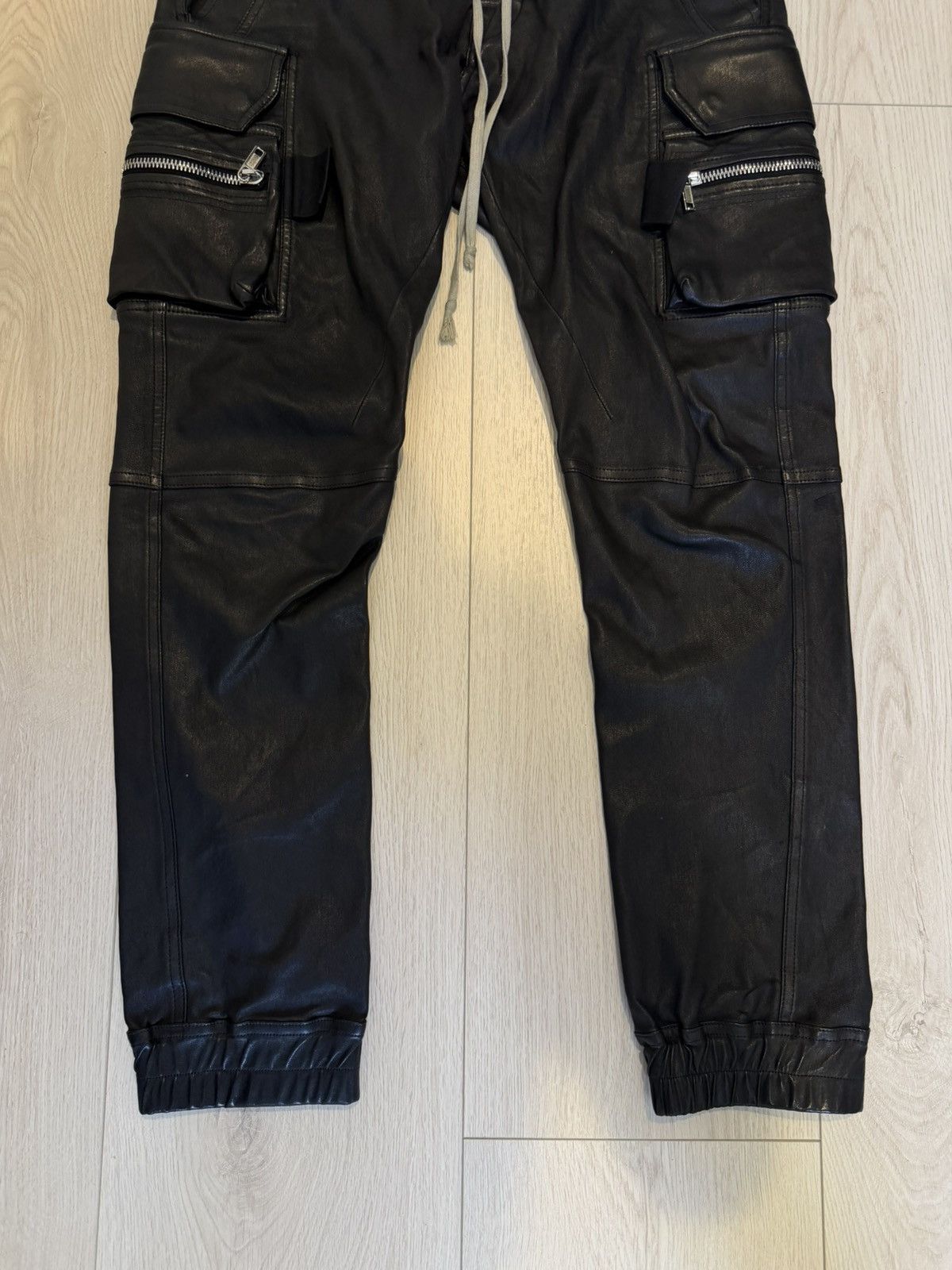 Rick Owens Rick Owens EDFU 2023 Leather Mastodon Joggers Size US 30 / EU 46 - 6 Thumbnail