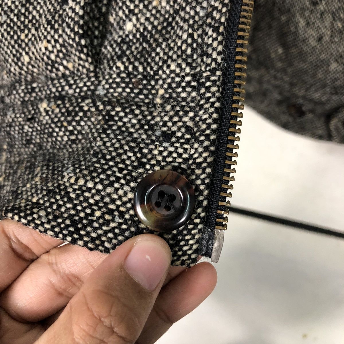 Japanese Brand 📌Vintage Wool Herringbone Bomber Jacket Issey Miyake Size US M / EU 48-50 / 2 - 17 Thumbnail