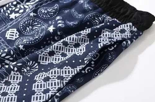 VIBE 21SS Tokyo Union Blue Bandana Paisley Swest Jersey Shorts Size US 32 / EU 48 - 3 Thumbnail