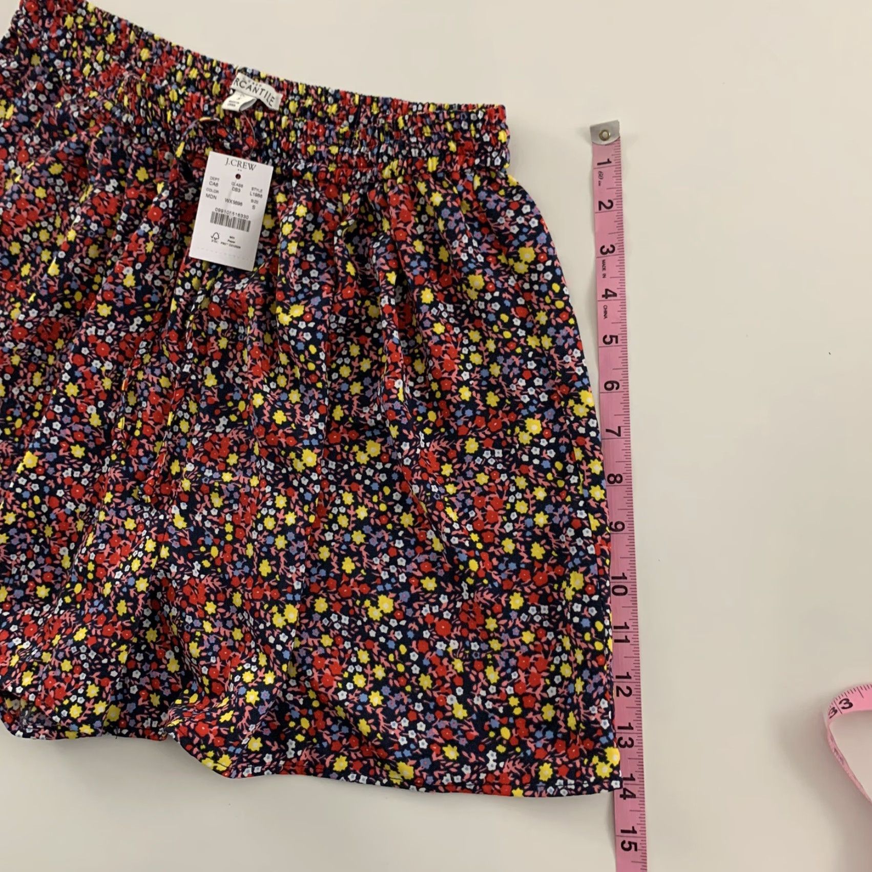 J.Crew J.CREW Floral Print Shorts Women's Small Multicolor Elastic Waist Shorted Bottoms S Floral Multicolor Women Size 28" / US 6 / IT 42 - 5 Thumbnail