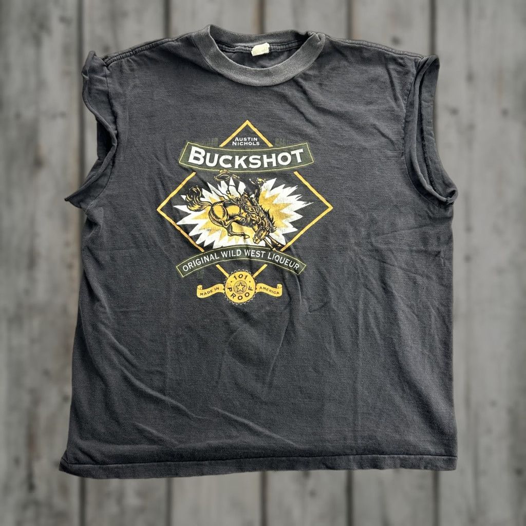 Wrangler VINTAGE Wrangler Men’s T-Shirt XL Black Graphic Print Western Cowboy 90s Sleeveless Collaboration Size US XL / EU 56 / 4 - 1 Thumbnail