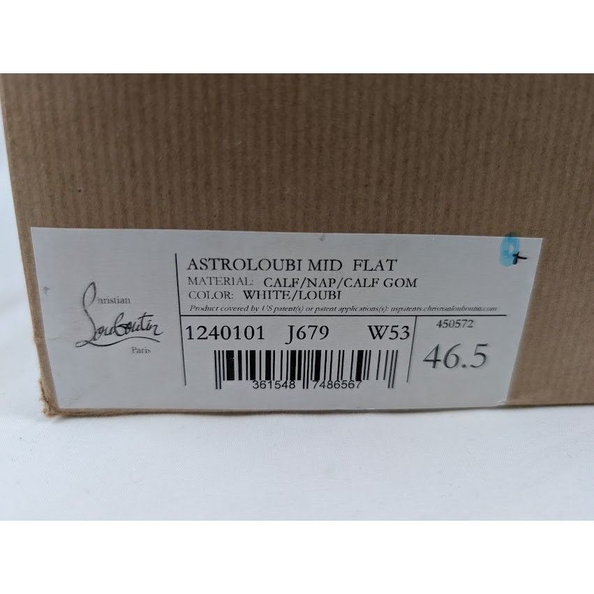 Christian Louboutin o1rshd1 Astroloubi Mid Flat Sneakers in White/Loubi Size US 13 / EU 46 - 10 Thumbnail