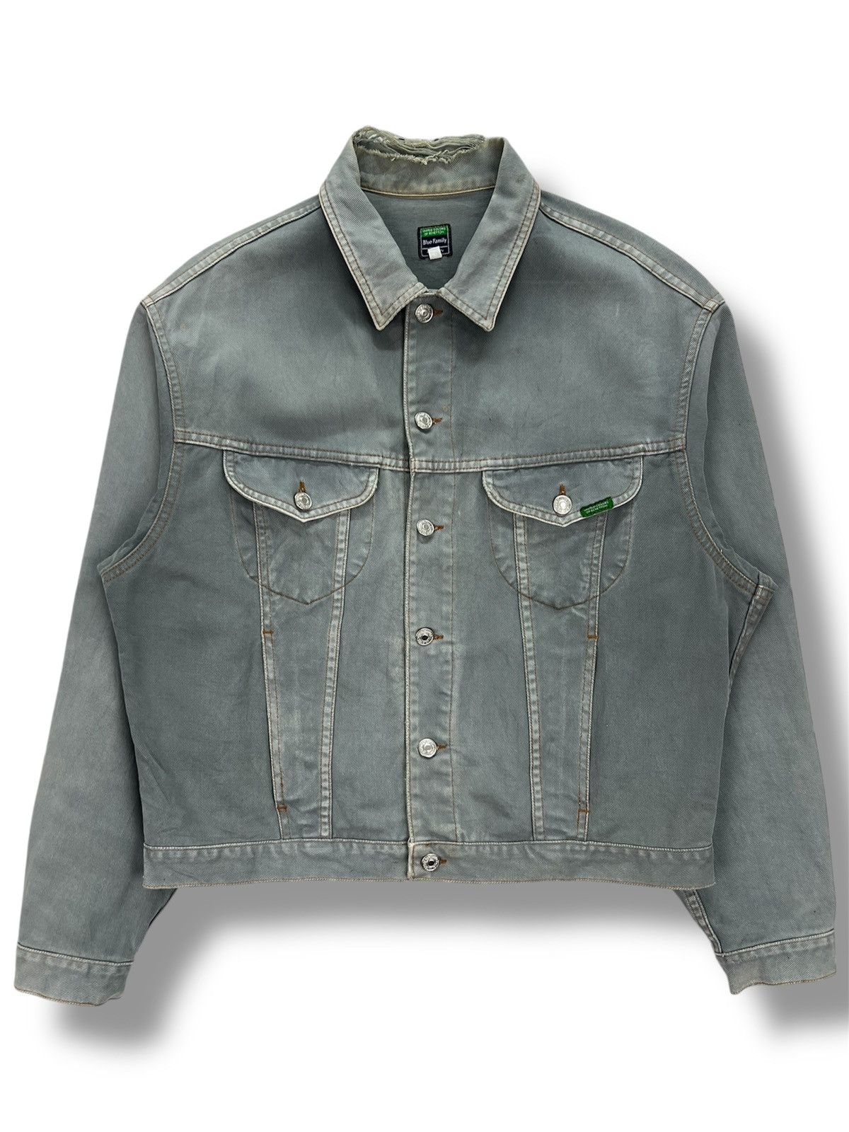 United Colors Of Benetton United Colors of Benetton Blue Family Destroyed Jacket Size US S / EU 44-46 / 1 - 1 Thumbnail