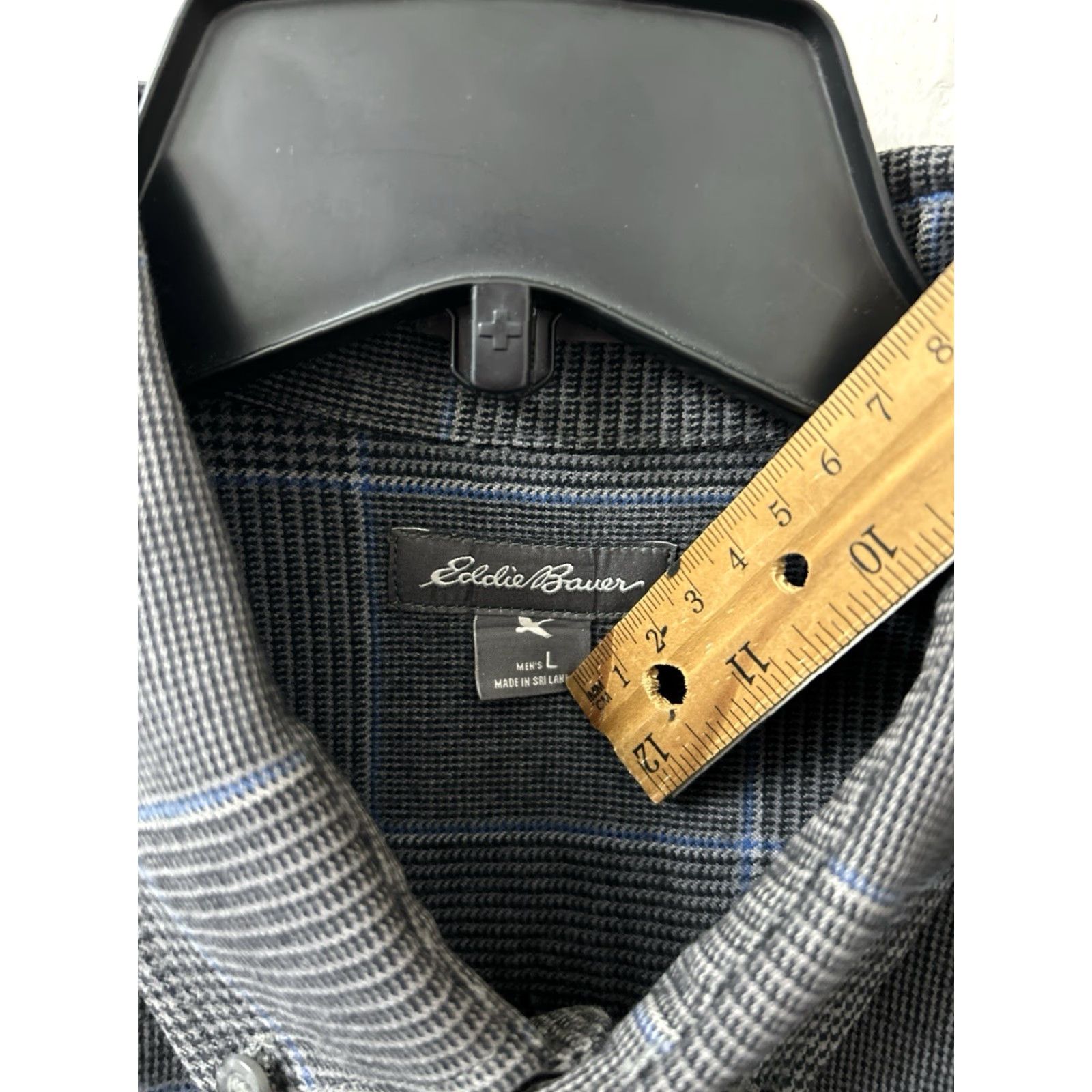 Eddie Bauer Eddie Bauer Shirt Mens Large Gray Houndstooth Plaid Button-Down L/S Casual Workwear Pocketed Collar Button-Up Vintage No Size US L / EU 52-54 / 3 - 7 Thumbnail