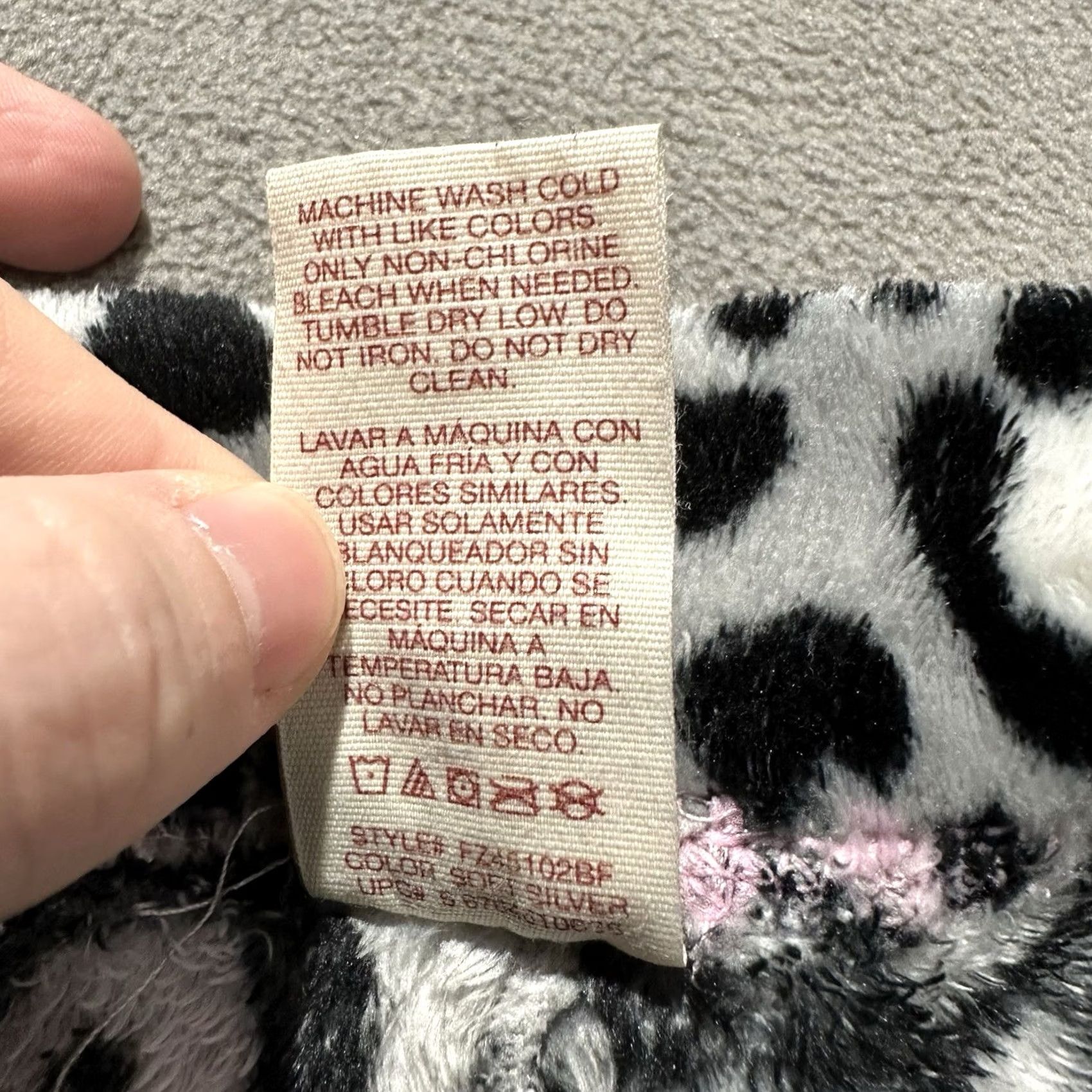 Faded Glory Faded Glory Lounge Pants Womens M Gray Leopard Print Fleece Sleepwear EUC Size 32" / US 10 / IT 46 - 4 Thumbnail