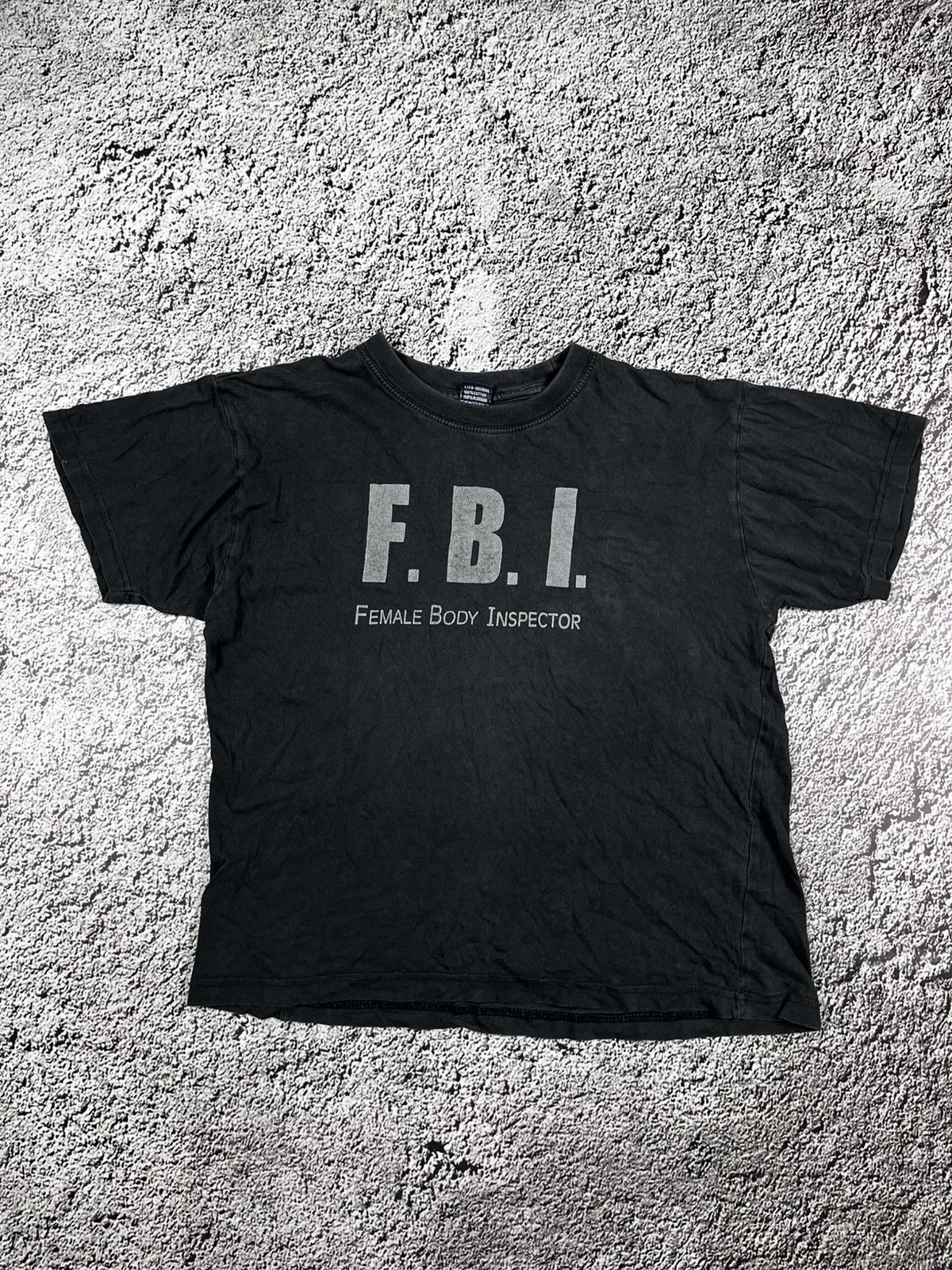 Band Tees Vintage Y2K Humor «Female Body Inspector» trashed t shirt Size US S / EU 44-46 / 1 - 1 Thumbnail