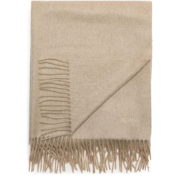 Max Mara MAX MARA Baci Beige Cashmere Scarf New & Authentic Size ONE SIZE - 4 Thumbnail