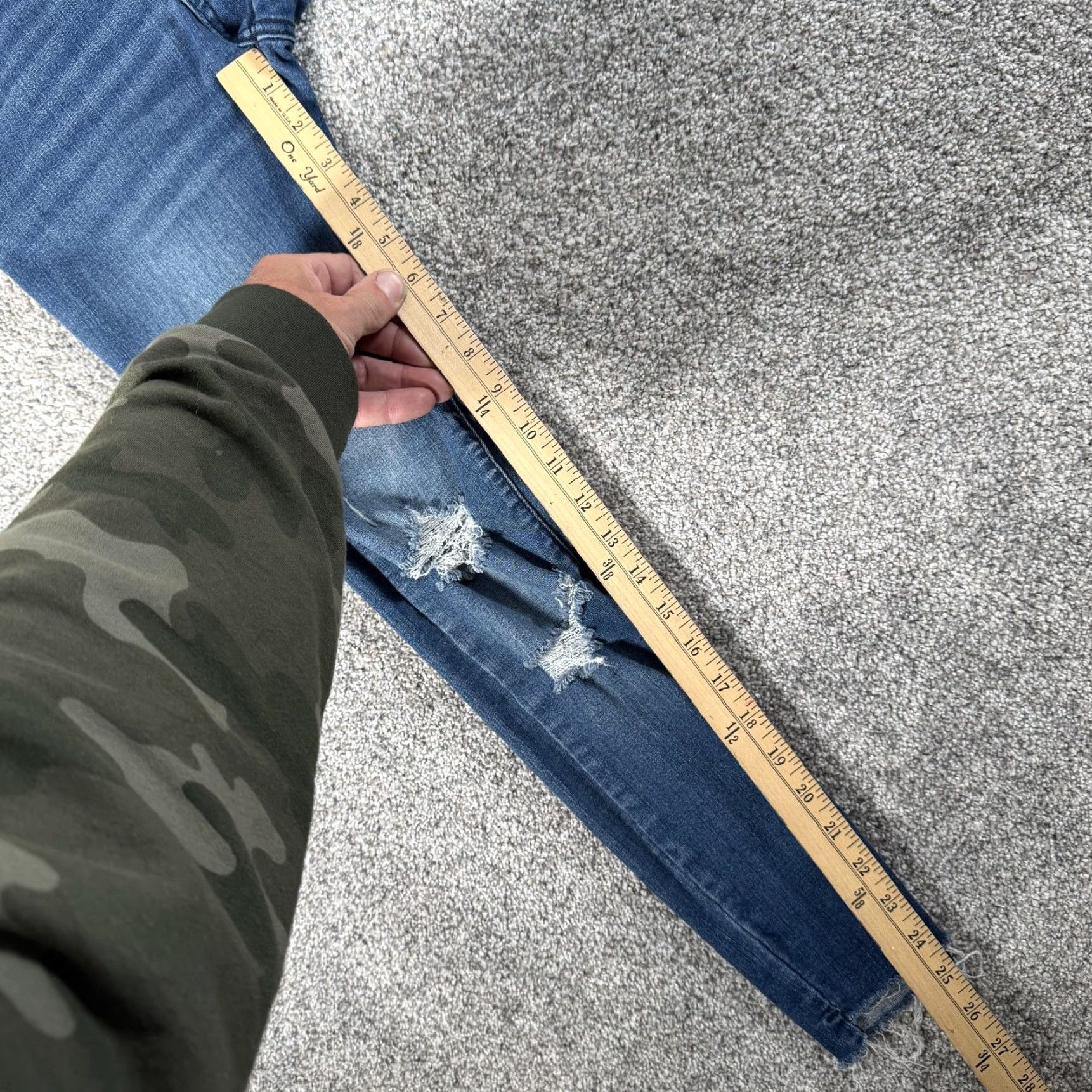 Pacsun VINTAGE? No — PacSun Jeans Women’s 23 Blue High-Rise Ankle Jegging Distressed Super Stretch Jeans 00 Womens Slim Distressed Pockets Zip Fly Size 24" / US 00 / IT 34 - 4 Thumbnail