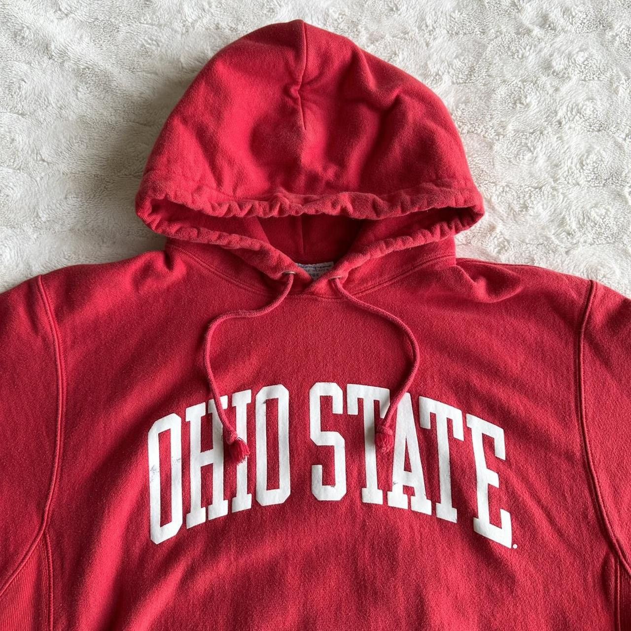 Champion Ohio State Hoodie Mens Large Red Champion Reverse Weave READ Size US L / EU 52-54 / 3 - 3 Thumbnail