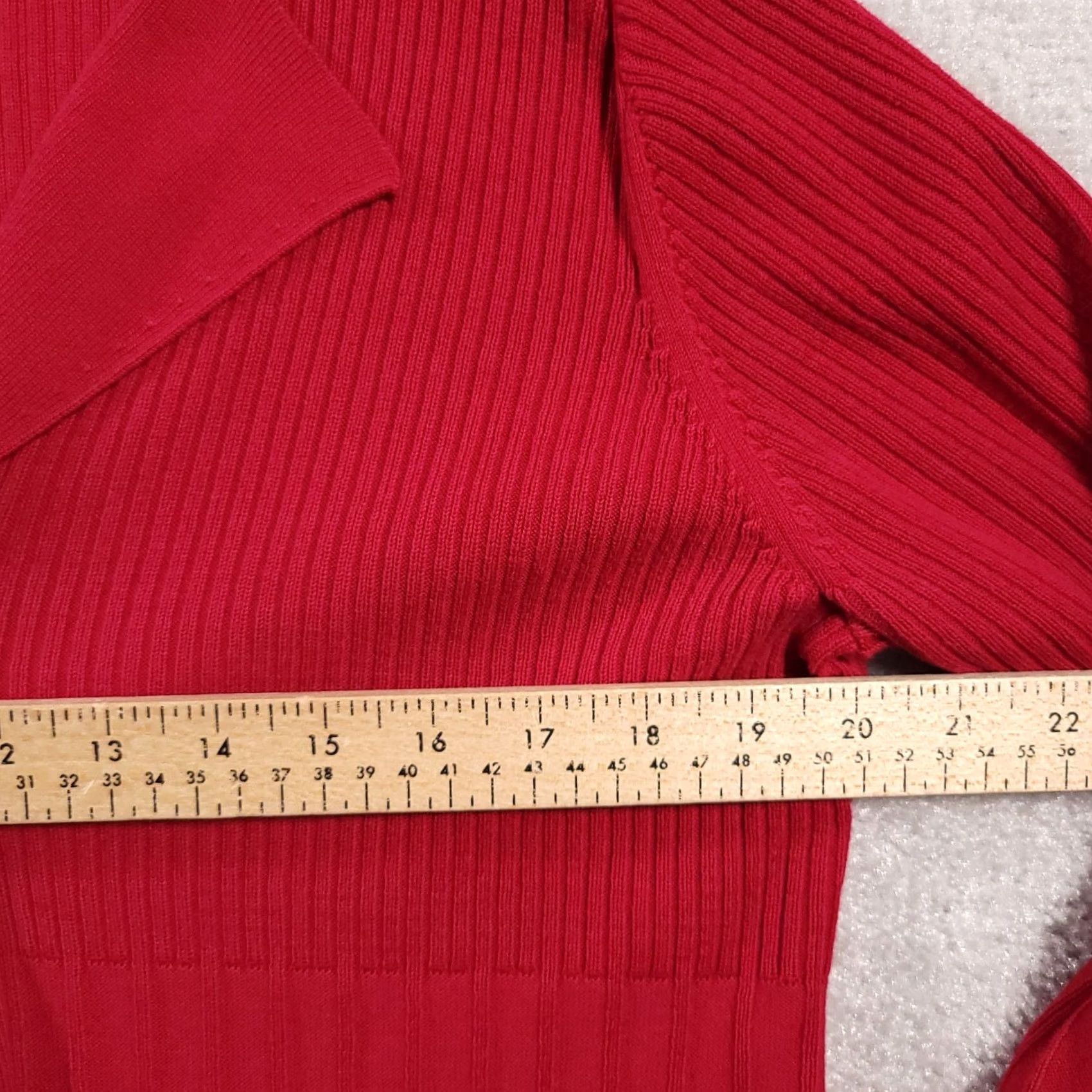 Croft & Barrow VINTAGE Croft & Barrow Cardigan Womens L Red Long Sleeve One-Button Top Size L / US 10 / IT 46 - 4 Thumbnail