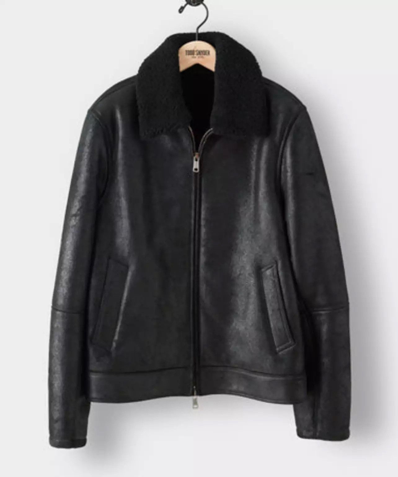 Todd Snyder Italian Shearling Leather Aviator Bomber Jacket Large Size US L / EU 52-54 / 3 - 6 Thumbnail