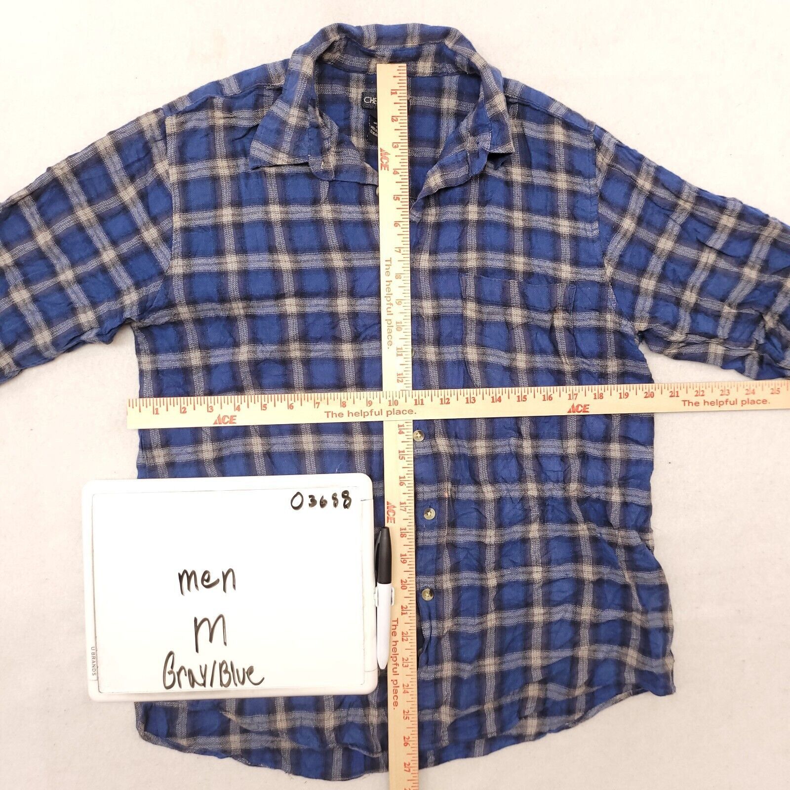 Cherokee Cherokee Tartan Flannel Button Up Shirt Mens Size M Blue Size US M / EU 48-50 / 2 - 6 Thumbnail