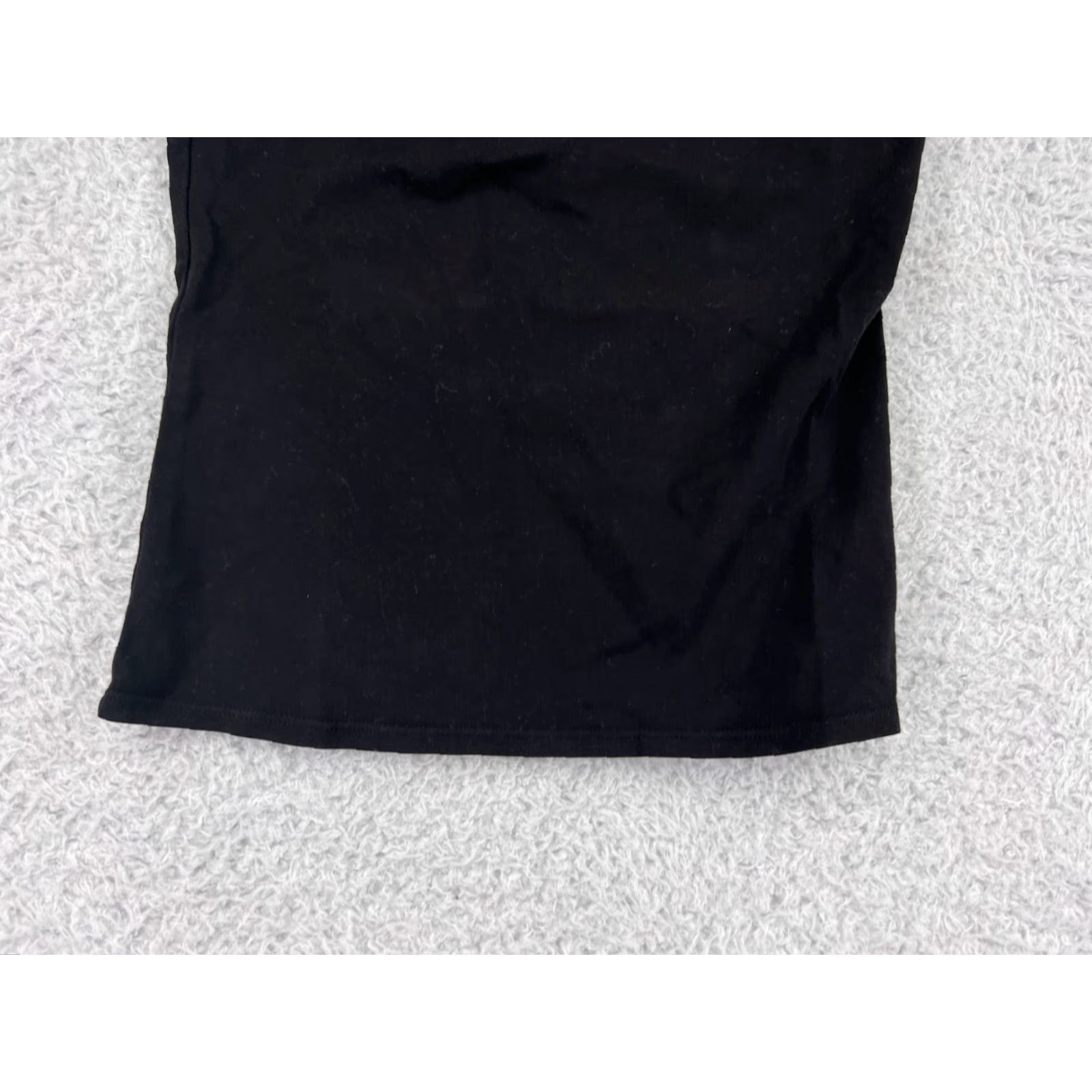 Vintage LA Made Skirt Womens Medium Black Jersey Fabric Cotton Stretch Elastic Waist Size M / US 6-8 / IT 42-44 - 6 Thumbnail