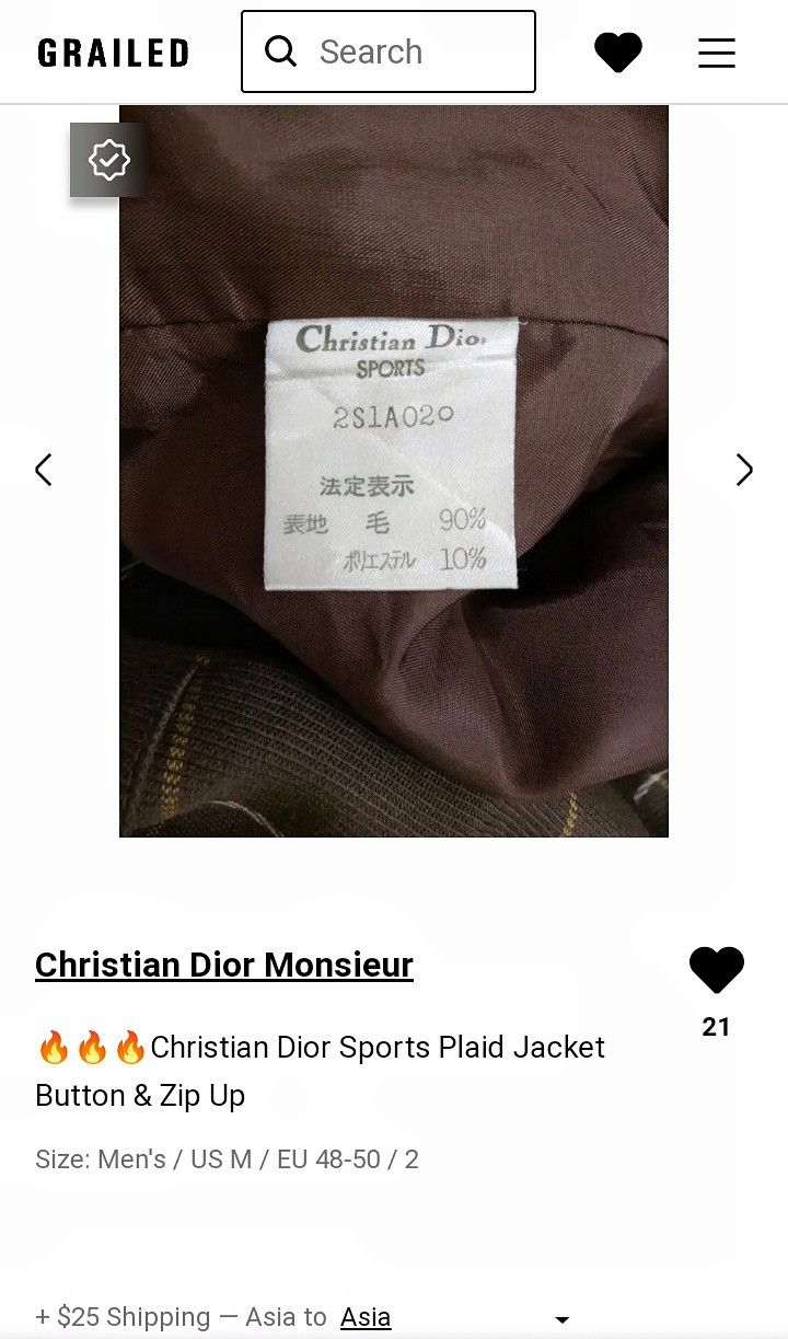 Christian Dior Monsieur 🔥🔥🔥Christian Dior Sports Plaid Jacket Button & Zip Up Size US M / EU 48-50 / 2 - 14 Thumbnail