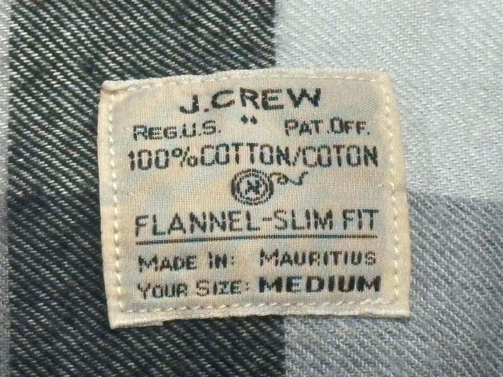 J.Crew J Crew Slim Fit Cotton Plaid Flannel Button Up Black Mens M Size US M / EU 48-50 / 2 - 7 Thumbnail