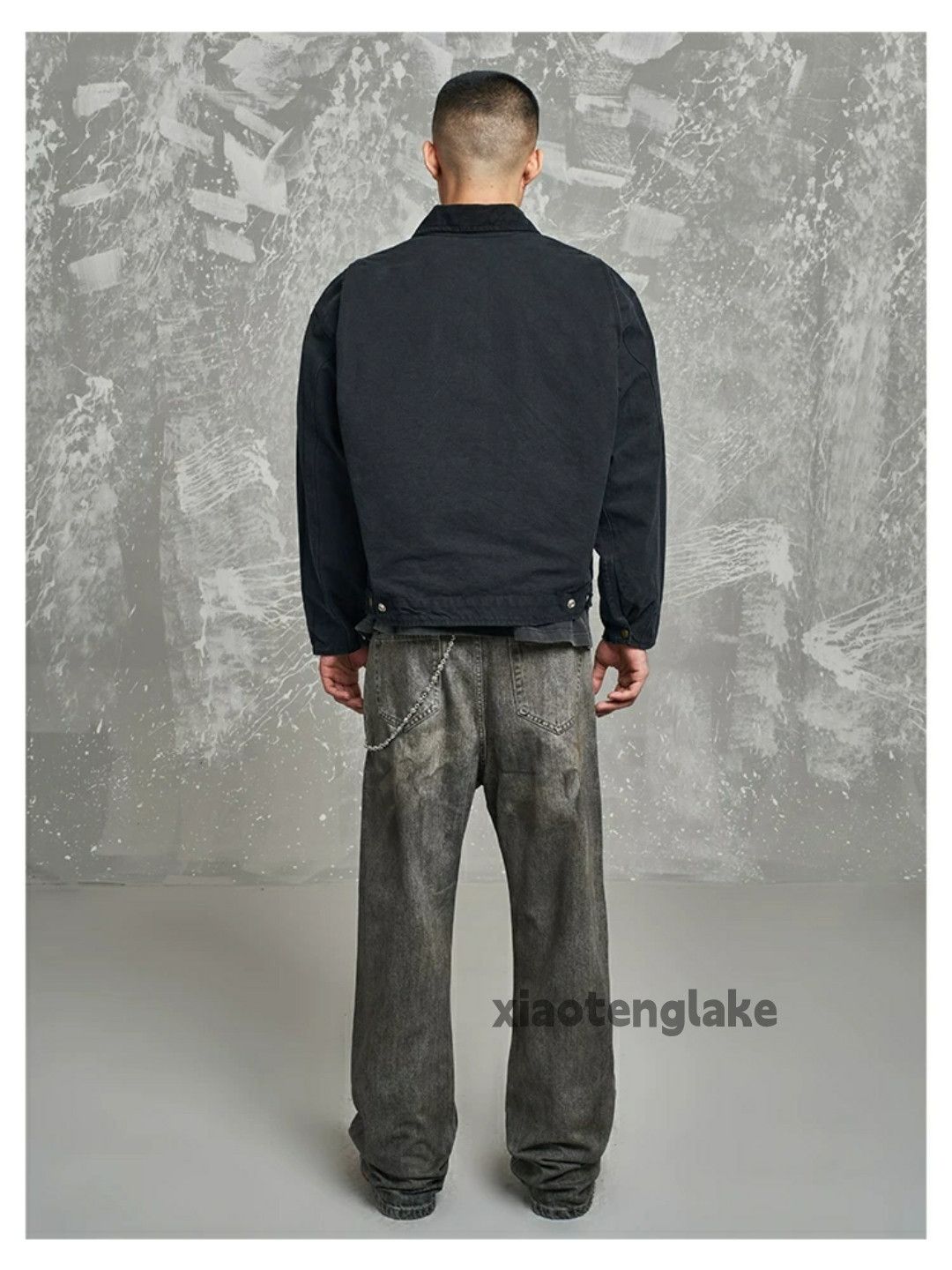 Jean × Vintage Washed faded loose baggy skate hiphop stain jeans Size US 32 / EU 48 - 2 Thumbnail