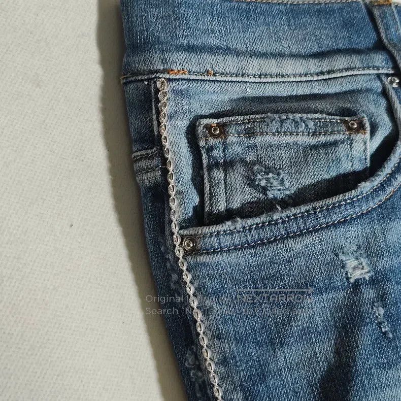 Amiri Amiri Size 32 Sidebar rhinestone blue jeans Size US 32 / EU 48 - 9 Thumbnail
