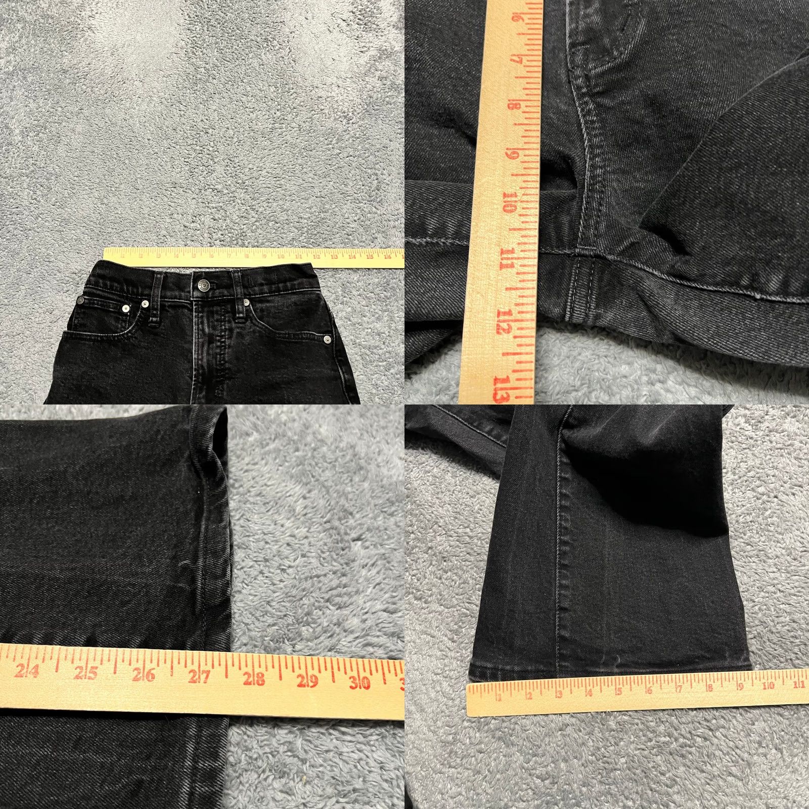 Madewell VINTAGE Madewell The Perfect Flare Jeans Womens High Rise Black 26 23x27.5 Size 26" / US 2 / IT 38 - 8 Thumbnail