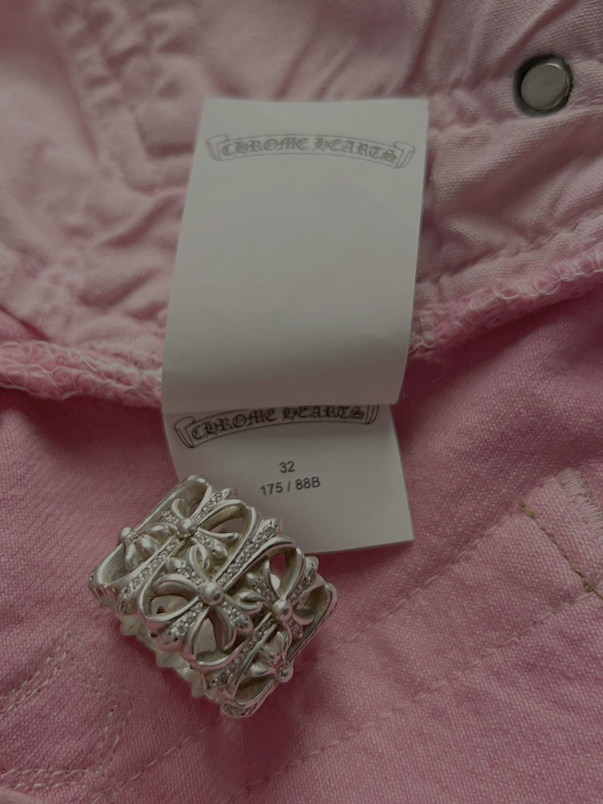 Chrome Hearts SOLD Chrome hearts pink denim Size US 34 / EU 50 - 8 Thumbnail