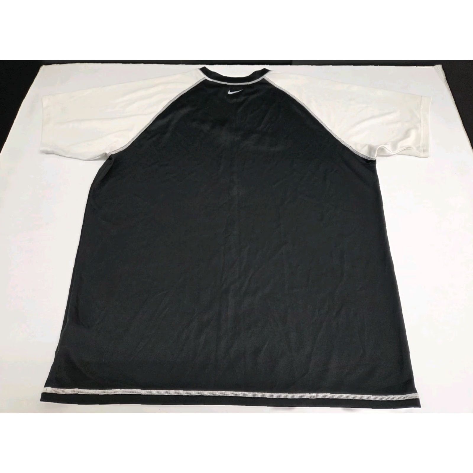 Nike Nike Dri-Fit Mens Short Sleeve Crew Neck T-Shirt Black/White XL Logo Athletic Activewear Shirt Size US XL / EU 56 / 4 - 2 Thumbnail