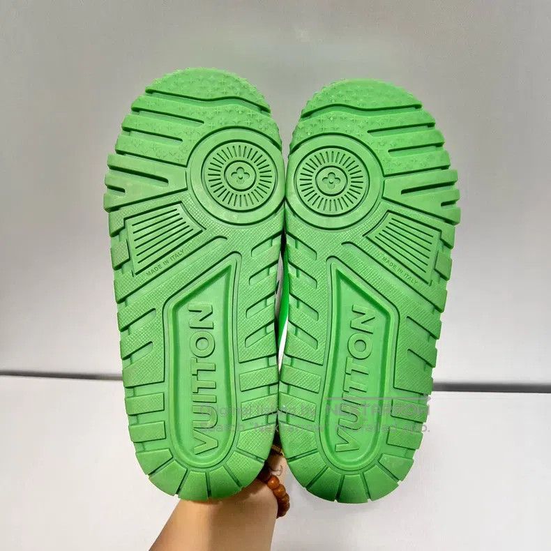 Louis Vuitton Louis Vuitton Xiaopangding White and Green Board Shoes Size US 6.5 / EU 39-40 - 7 Thumbnail