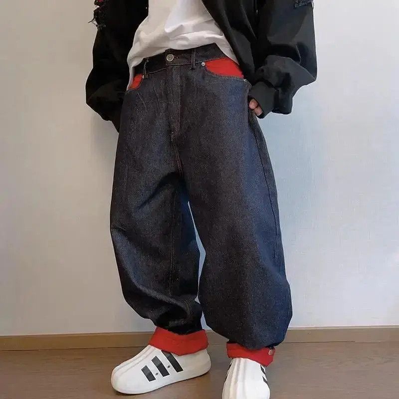Japanese Brand Avant garde colorblock loose baggy jeans pants Size US 32 / EU 48 - 3 Thumbnail