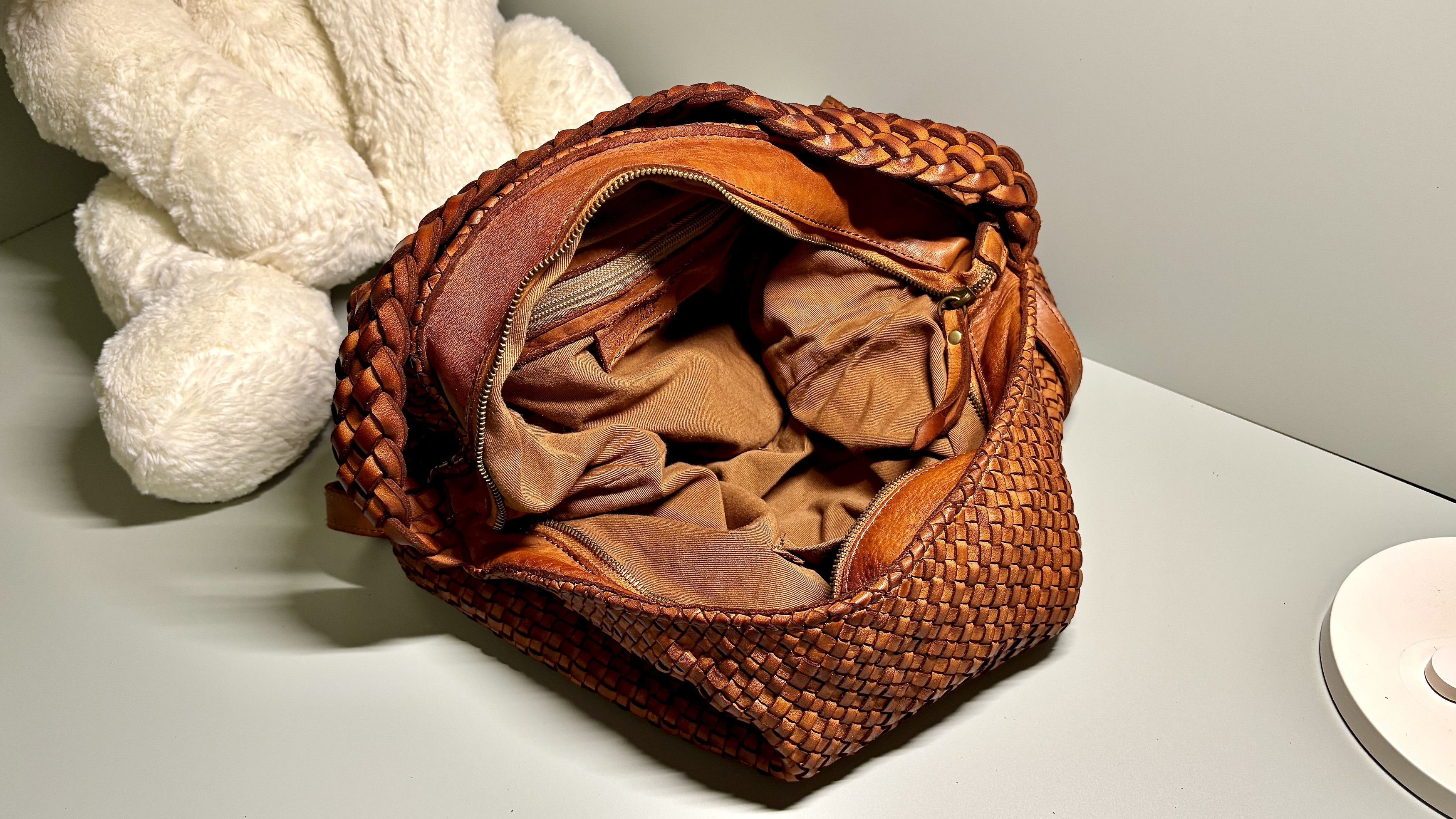 Vera Pelle Handwoven Italian Leather Bag Soft Hobo Tote for Women Size ONE SIZE - 7 Thumbnail